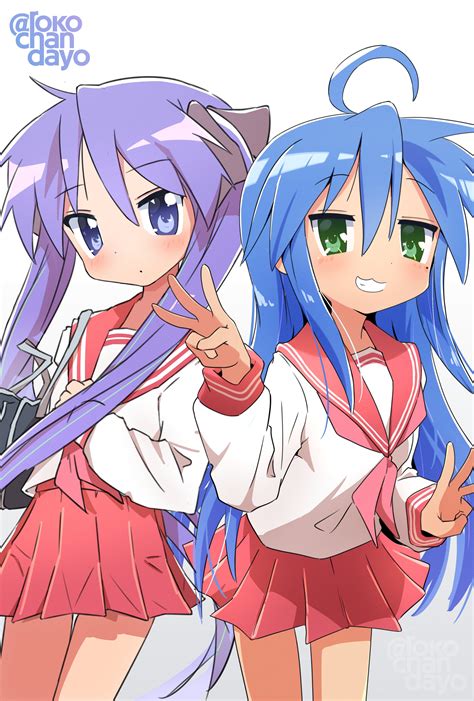 lucky star konata|lucky star konata and kagami.